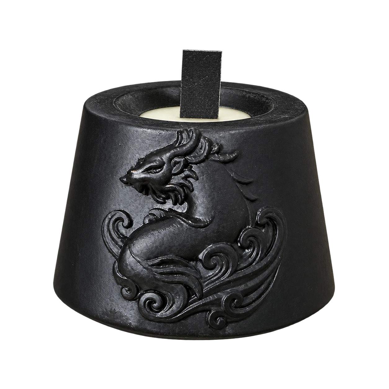 黑色瑞狮浮雕香器